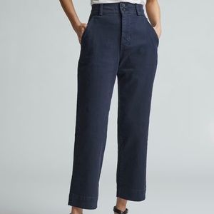 Everlane Organic Straight Leg Pant in Navy